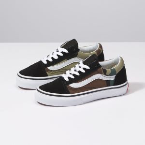 Vans Erkek Çocuk Spor Ayakkabı Woodland Camo Old Skool Siyah | 67921-286